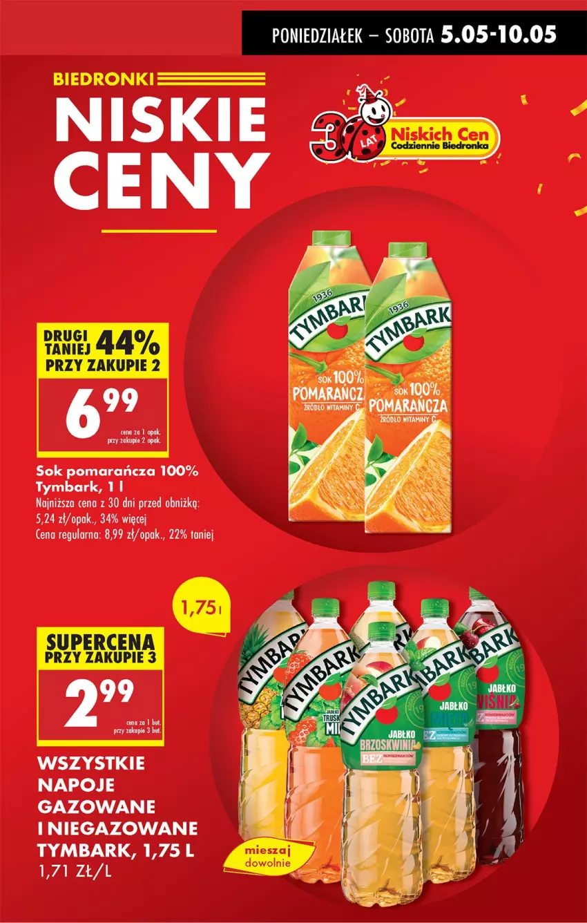Gazetka promocyjna Biedronka - Od Poniedziałku - ważna 05.05 do 10.05.2025 - strona 11 - produkty: Napoje, Sok, Tymbark