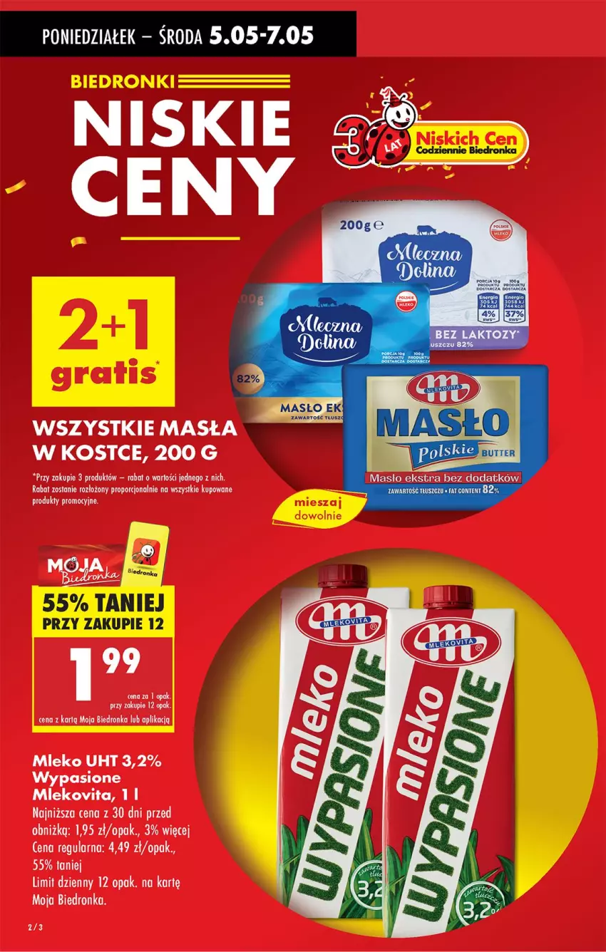 Gazetka promocyjna Biedronka - Od Poniedziałku - ważna 05.05 do 10.05.2025 - strona 2 - produkty: Mleko, Mlekovita, Por