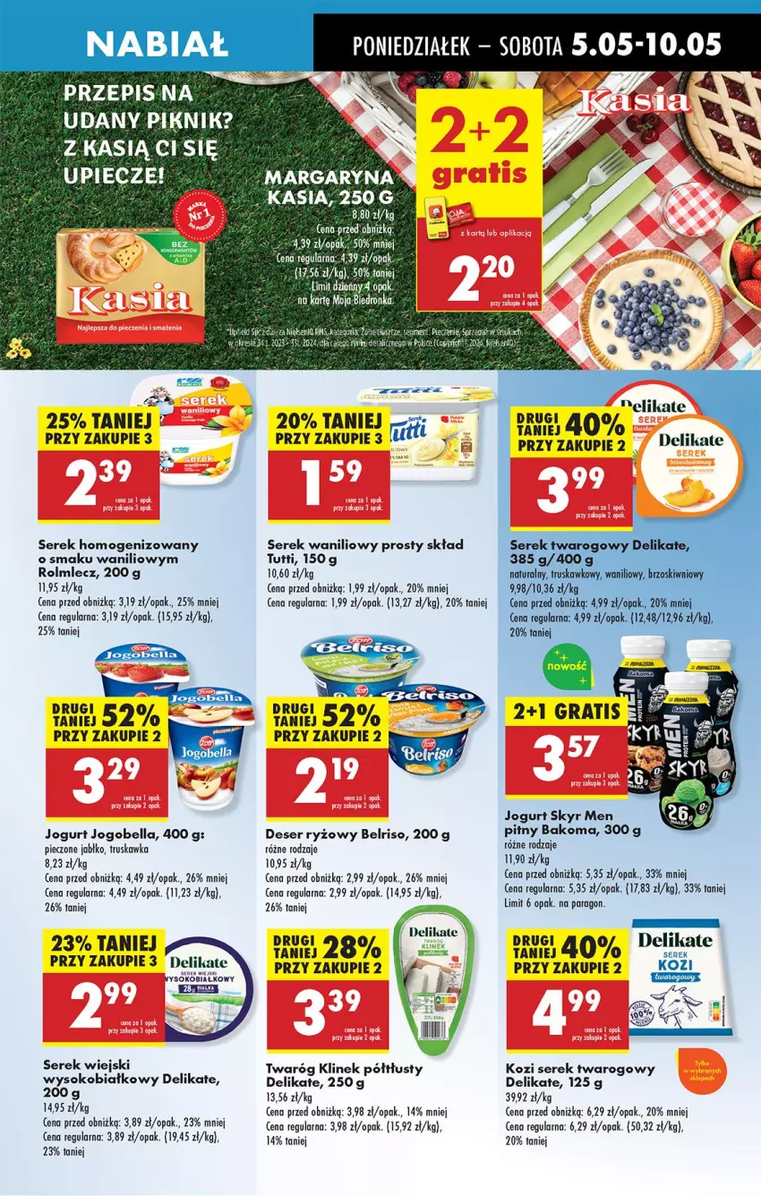 Gazetka promocyjna Biedronka - Od Poniedziałku - ważna 05.05 do 10.05.2025 - strona 35 - produkty: Bakoma, Bell, Bella, Belriso, Deser, Gra, Jogobella, Jogurt, LG, Piec, Pur, Rolmlecz, Ryż, Ser, Serek, Serek homogenizowany, Serek twarogowy, Serek wiejski, Sok, Twaróg