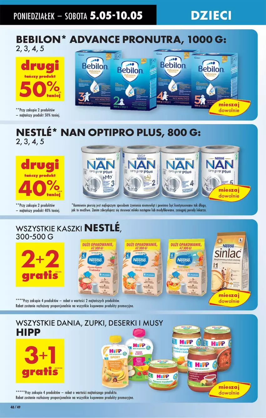 Gazetka promocyjna Biedronka - Od Poniedziałku - ważna 05.05 do 10.05.2025 - strona 59 - produkty: BEBILON, Deser, HiPP, Karmi, Mleko, Mus, NAN Optipro, O nas, Por, Ser, Sinlac, Sport