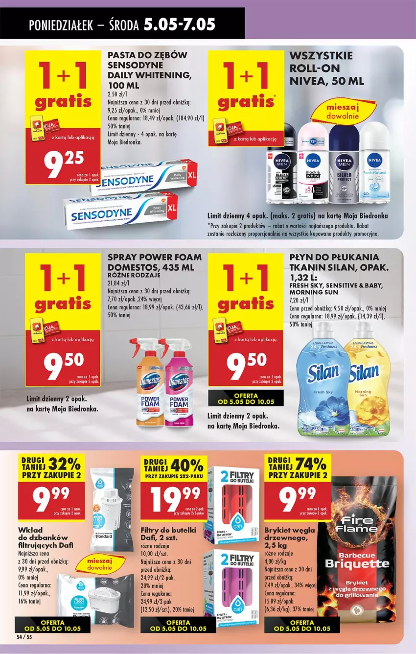 Gazetka promocyjna Biedronka - Od Poniedziałku - ważna 05.05 do 10.05.2025 - strona 64 - produkty: Domestos, Gra, Nivea, Pasta do zębów, Płyn do płukania, Por, Sensodyne, Silan
