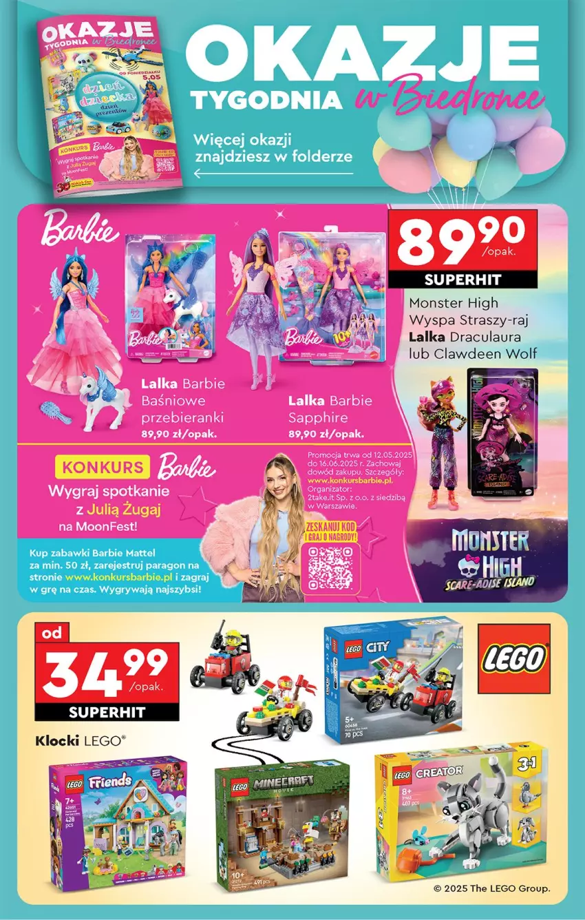 Gazetka promocyjna Biedronka - Od Poniedziałku - ważna 05.05 do 10.05.2025 - strona 68 - produkty: Barbie, Fa, Kaki, Lalka, Laur, LEGO, Por