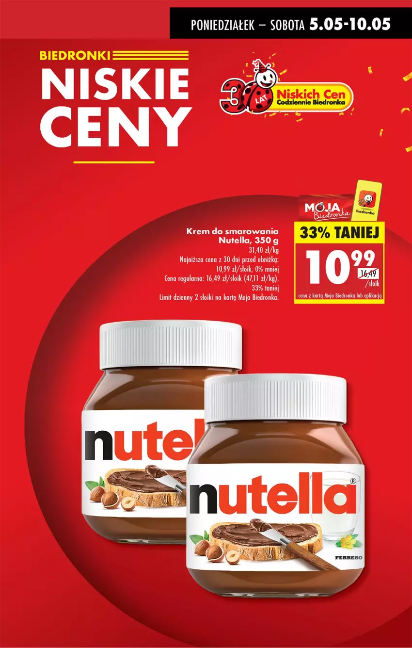 Gazetka promocyjna Biedronka - Od Poniedziałku - ważna 05.05 do 10.05.2025 - strona 9 - produkty: Nutella