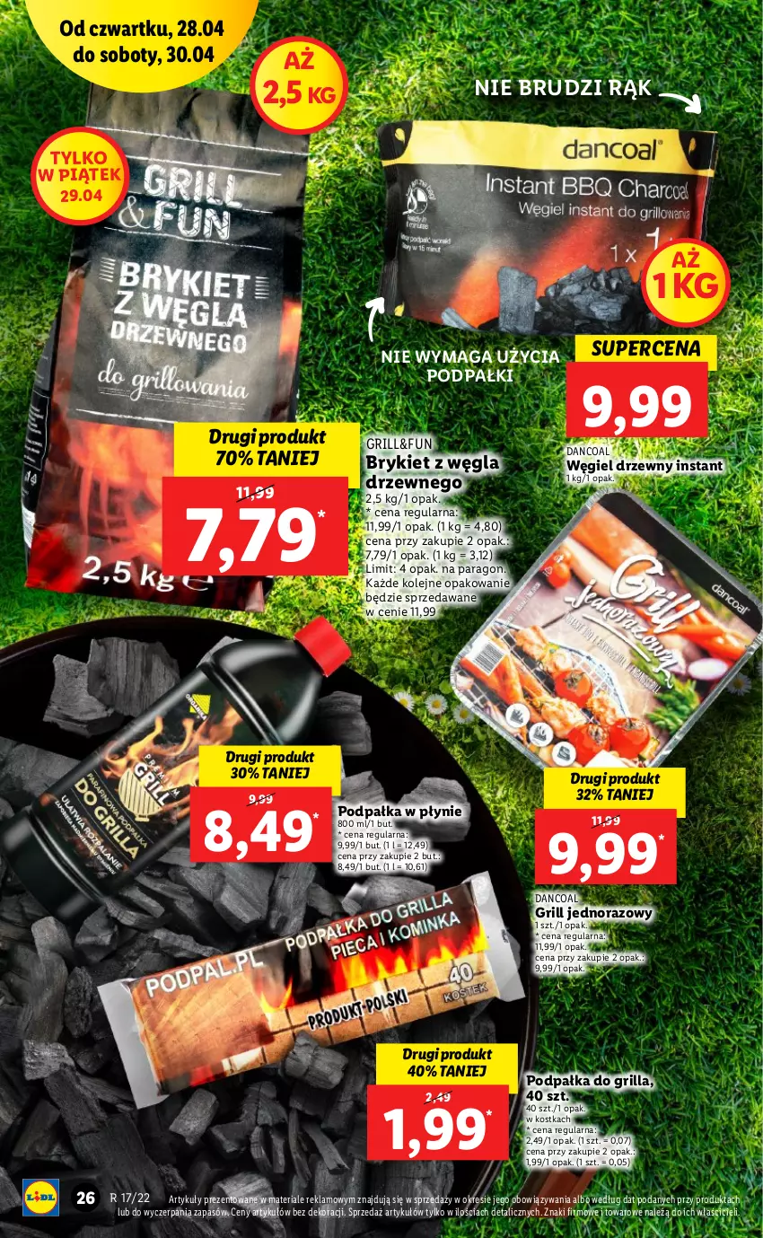 Gazetka promocyjna Lidl - Majówka - ważna 28.04 do 30.04.2022 - strona 26 - produkty: Grill, Olej, Węgiel drzewny