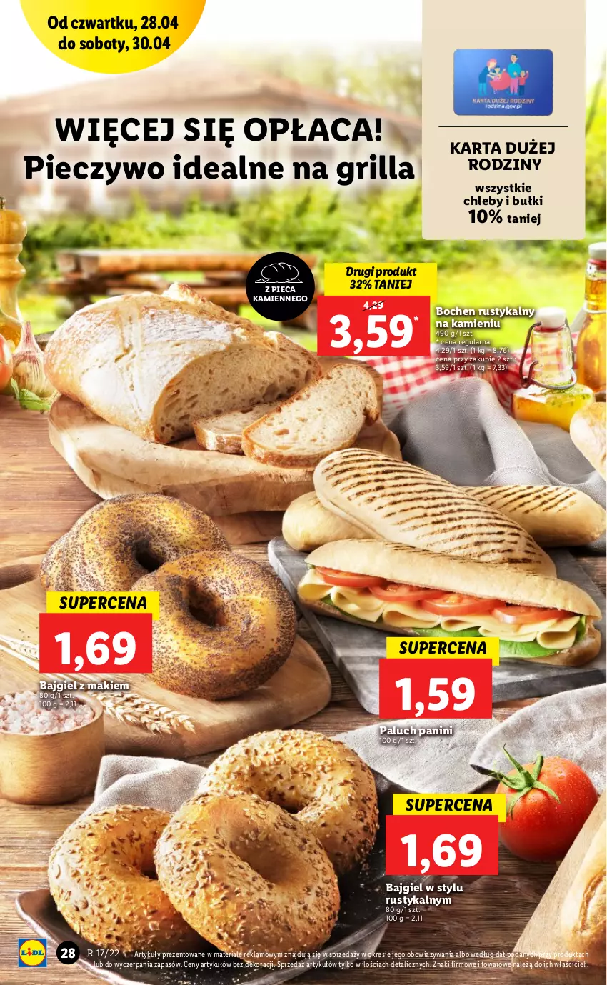 Gazetka promocyjna Lidl - Majówka - ważna 28.04 do 30.04.2022 - strona 28 - produkty: Chleb, Grill, Piec, Pieczywo, Rust