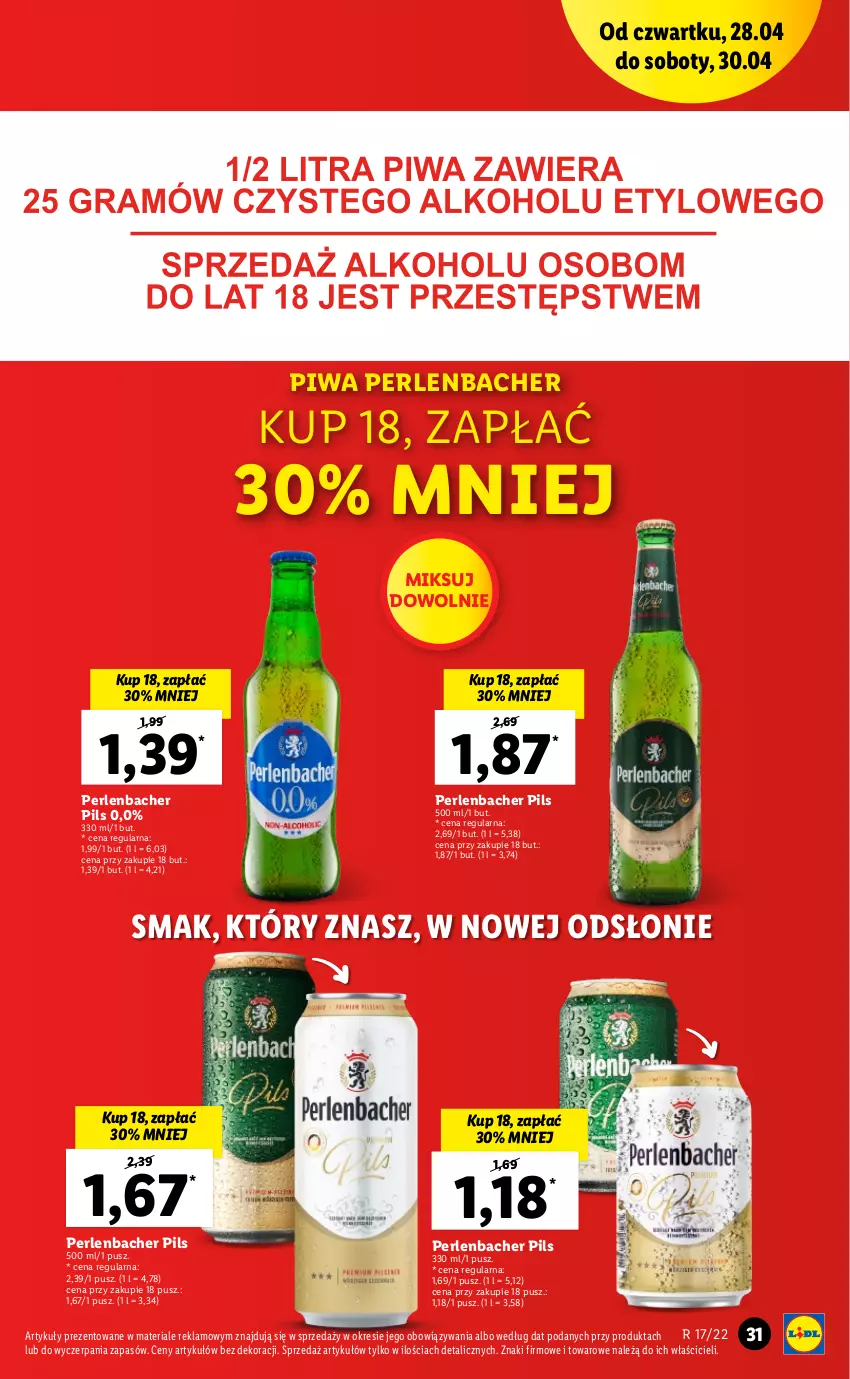 Gazetka promocyjna Lidl - Majówka - ważna 28.04 do 30.04.2022 - strona 31 - produkty: NBA, Piwa