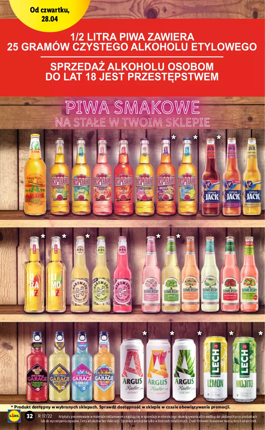 Gazetka promocyjna Lidl - Majówka - ważna 28.04 do 30.04.2022 - strona 32 - produkty: Piwa