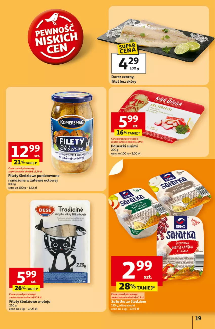 Gazetka promocyjna Auchan - Pewność niskich cen Hipermarket - ważna 30.10 do 05.11.2025 - strona 19 - produkty: Dorsz, Olej, Surimi
