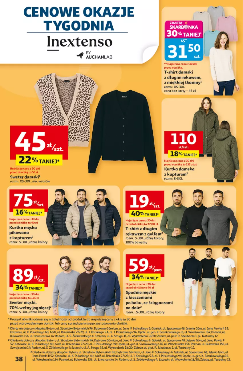 Gazetka promocyjna Auchan - Pewność niskich cen Hipermarket - ważna 30.10 do 05.11.2025 - strona 38 - produkty: Acer, Cars, Kurtka, Sos, Spodnie, Sweter, T-shirt