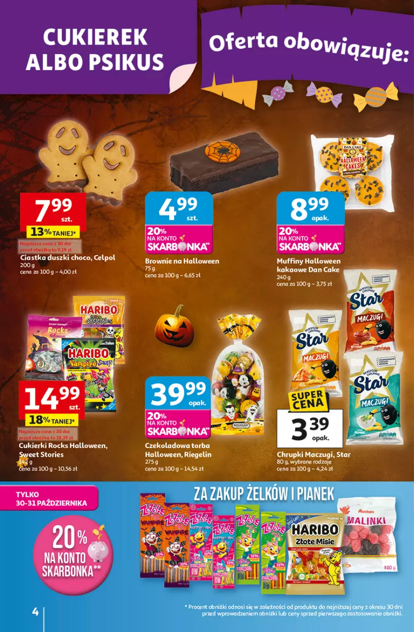 Gazetka promocyjna Auchan - Pewność niskich cen Hipermarket - ważna 30.10 do 05.11.2025 - strona 4 - produkty: Ciastka, Cukier, Cukierki