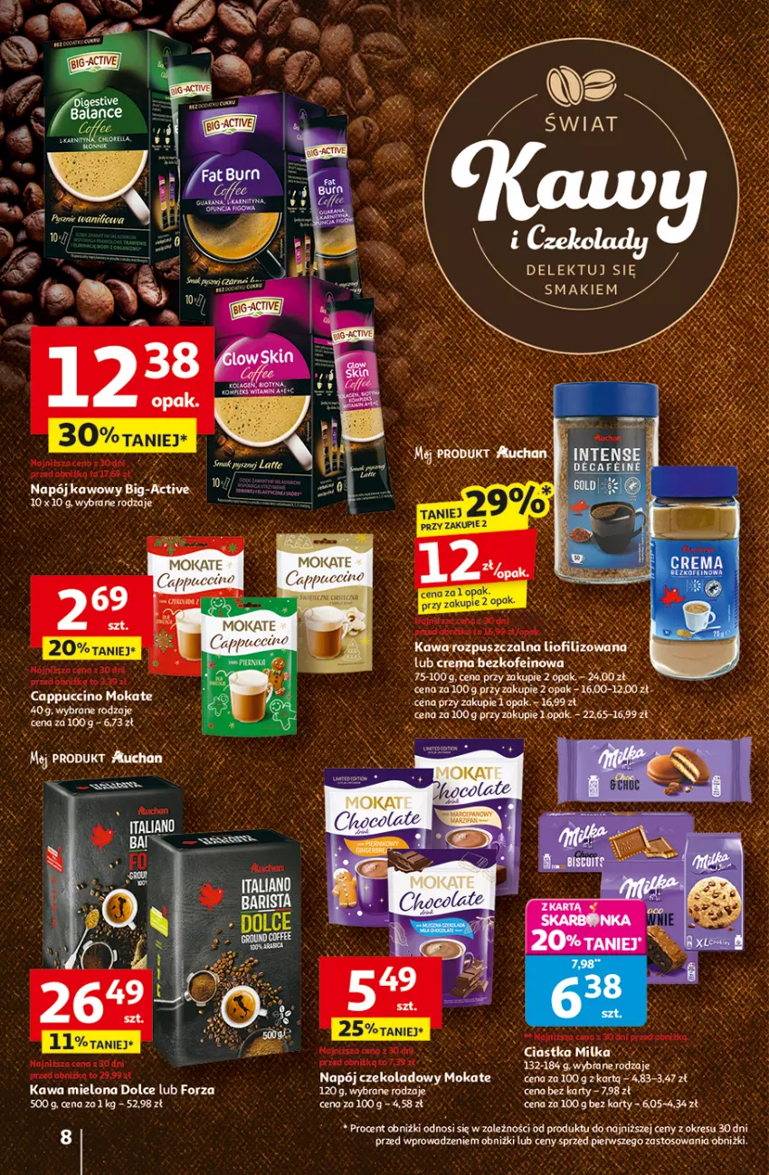 Gazetka promocyjna Auchan - Pewność niskich cen Hipermarket - ważna 30.10 do 05.11.2025 - strona 8 - produkty: Cappuccino, Fa, Kawa, Kawa mielona, LG, Napój