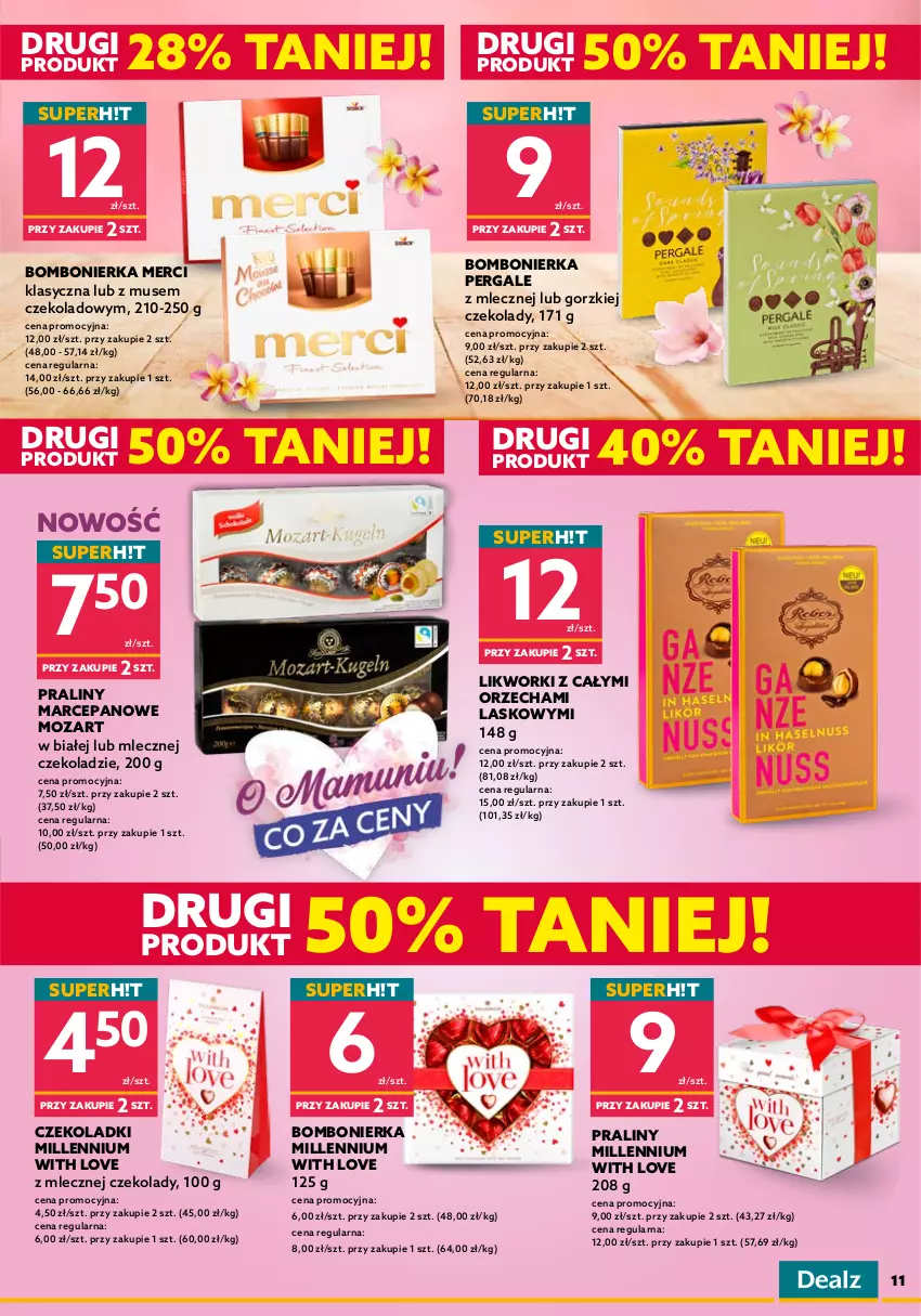 Gazetka promocyjna Dealz - NOWA GAZETKARaz Dwa Trzy Superceny! - ważna 18.05 do 01.06.2022 - strona 11 - produkty: Merci, Mus, Praliny