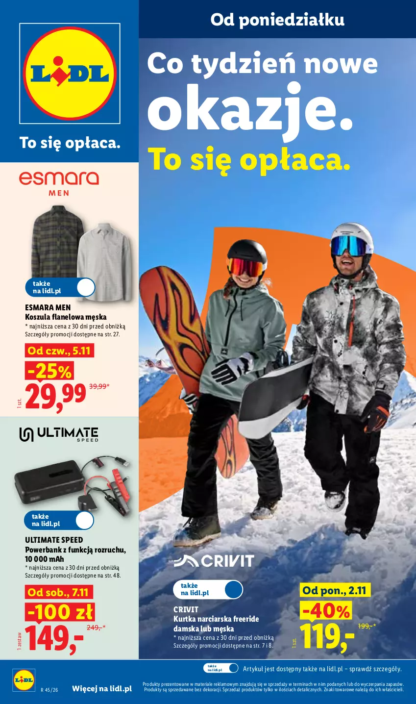 Gazetka promocyjna Lidl - Katalog - ważna 02.11 do 08.11.2026 - strona 1 - produkty: Kosz, Koszula, Kurtka, Powerbank