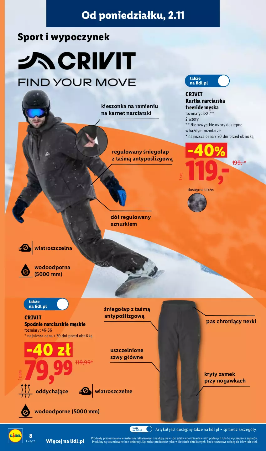 Gazetka promocyjna Lidl - Katalog - ważna 02.11 do 08.11.2026 - strona 10 - produkty: Kurtka, Por, Spodnie, Sport