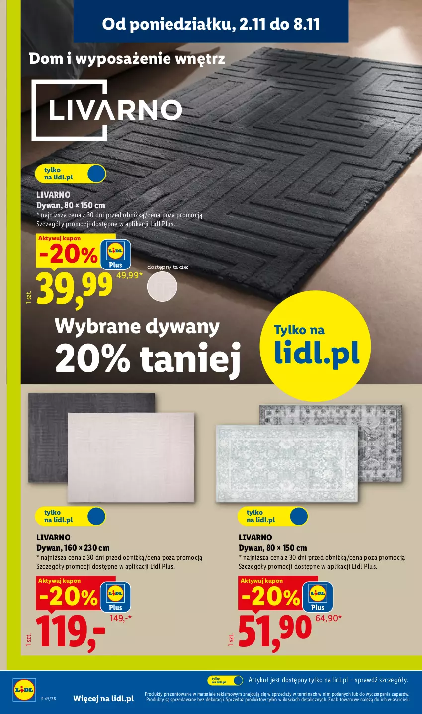 Gazetka promocyjna Lidl - Katalog - ważna 02.11 do 08.11.2026 - strona 24 - produkty: Dywan, Ivar