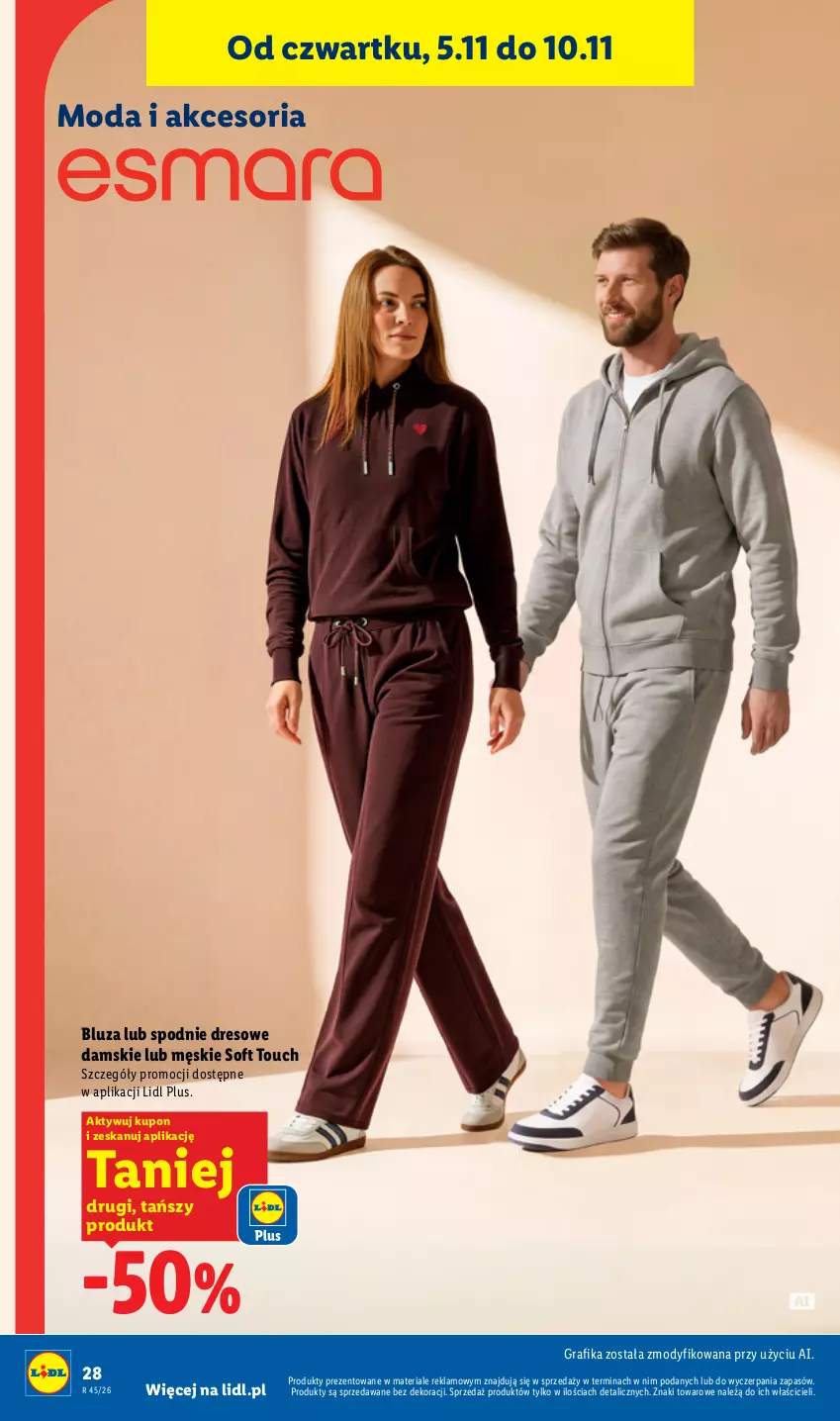 Gazetka promocyjna Lidl - Katalog - ważna 02.11 do 08.11.2026 - strona 34 - produkty: Bluza, Dres, Gra, Grafika, Moda, Spodnie, Spodnie dresowe