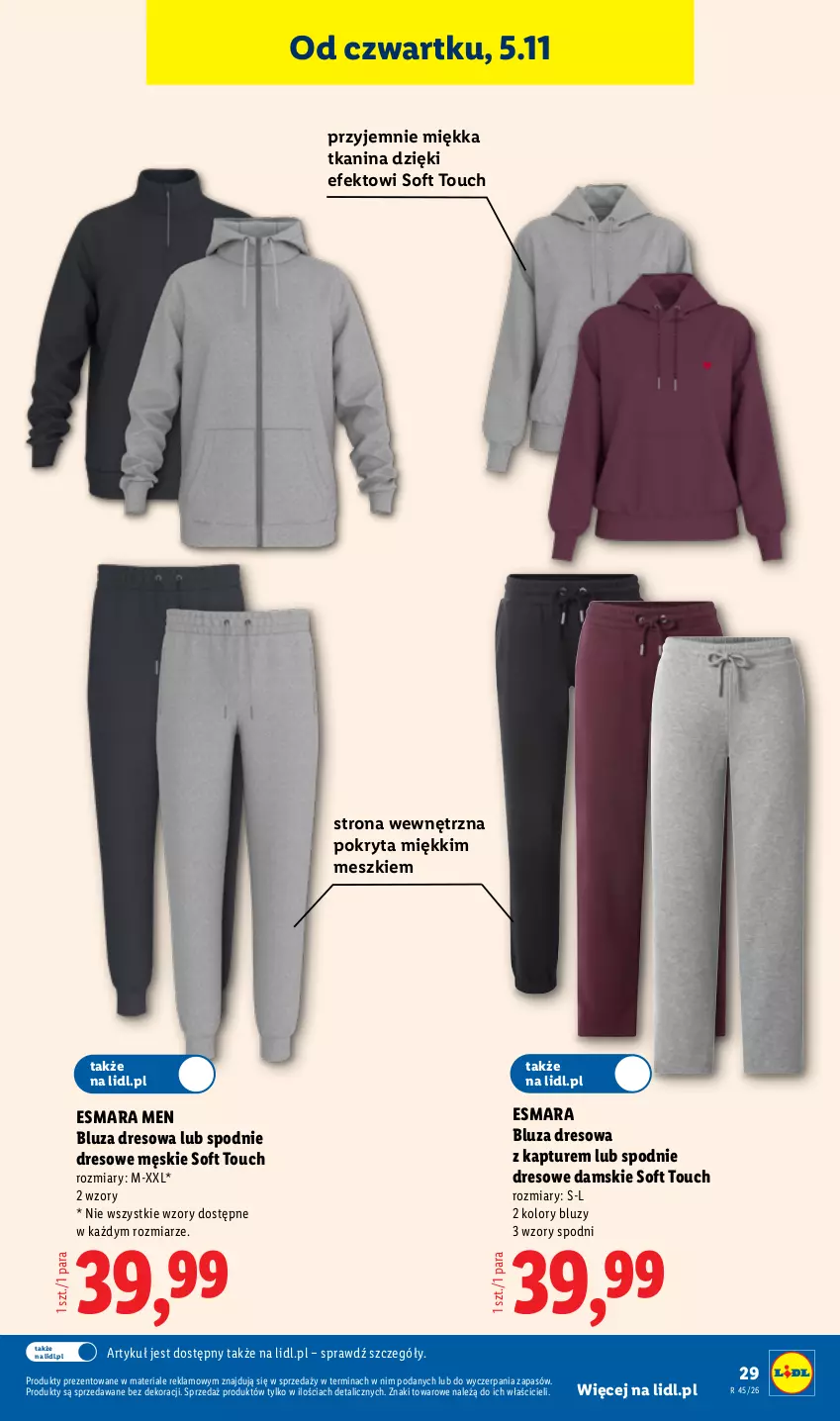Gazetka promocyjna Lidl - Katalog - ważna 02.11 do 08.11.2026 - strona 35 - produkty: Bluza, Bluza dresowa, Dres, Spodnie, Spodnie dresowe