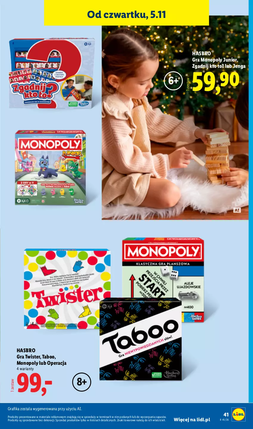 Gazetka promocyjna Lidl - Katalog - ważna 02.11 do 08.11.2026 - strona 47 - produkty: Gra, Grafika, Hasbro, Monopoly, Taboo