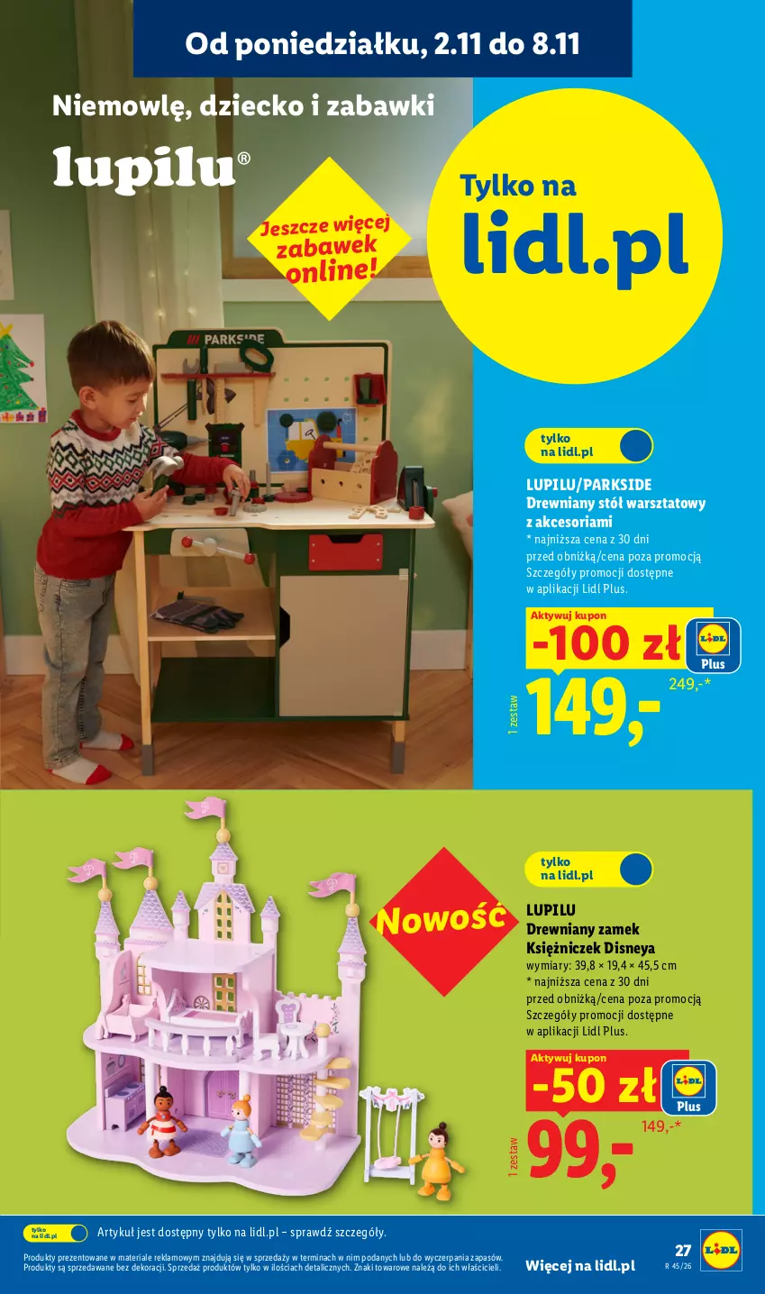 Gazetka promocyjna Lidl - Katalog - ważna 02.11 do 08.11.2026 - strona 48 - produkty: Disney, Parkside, Stół, Stół warsztatowy
