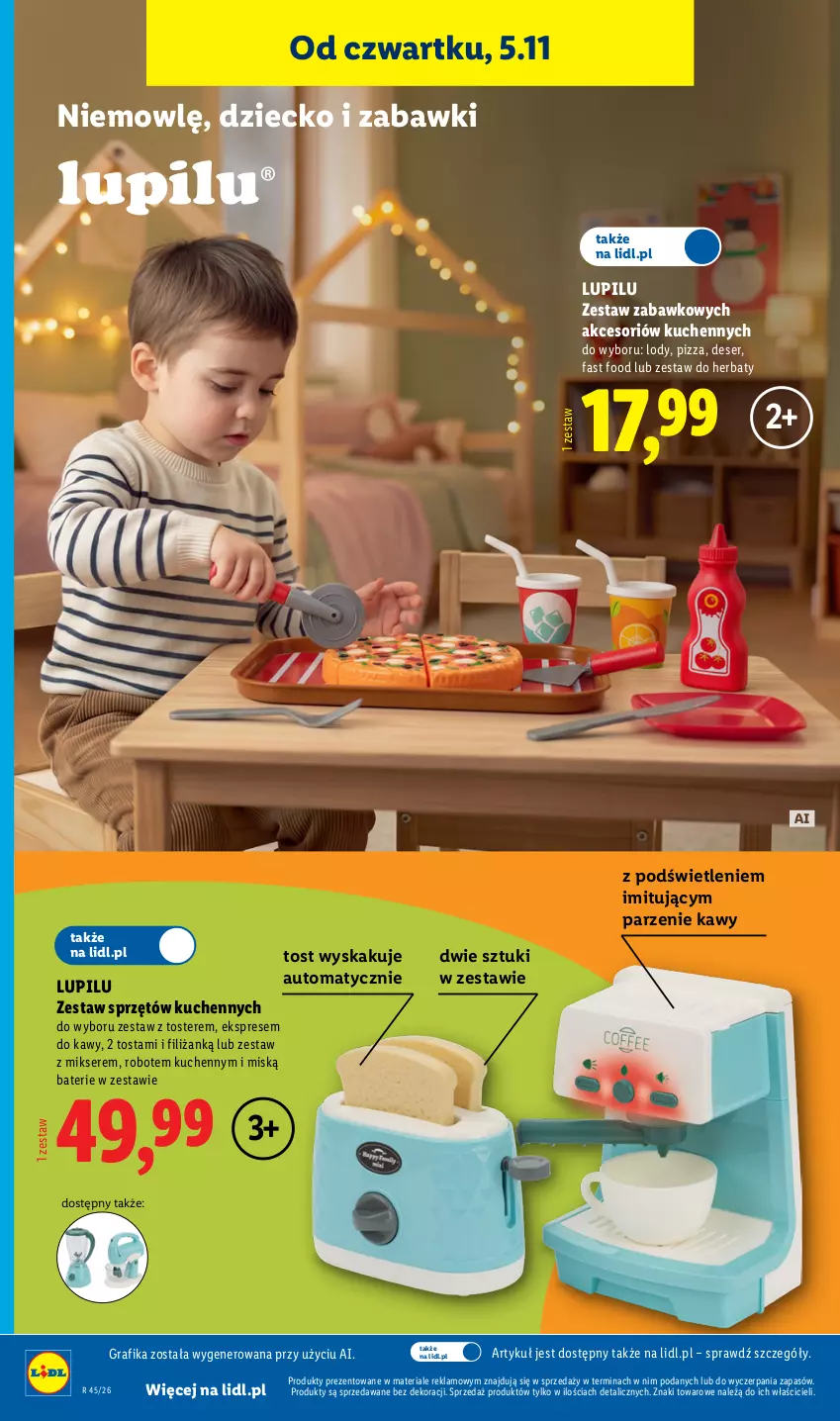 Gazetka promocyjna Lidl - Katalog - ważna 02.11 do 08.11.2026 - strona 50 - produkty: Deser, Fa, Gra, Grafika, Lody, Mikser, Pizza, Robot, Ser, Toster