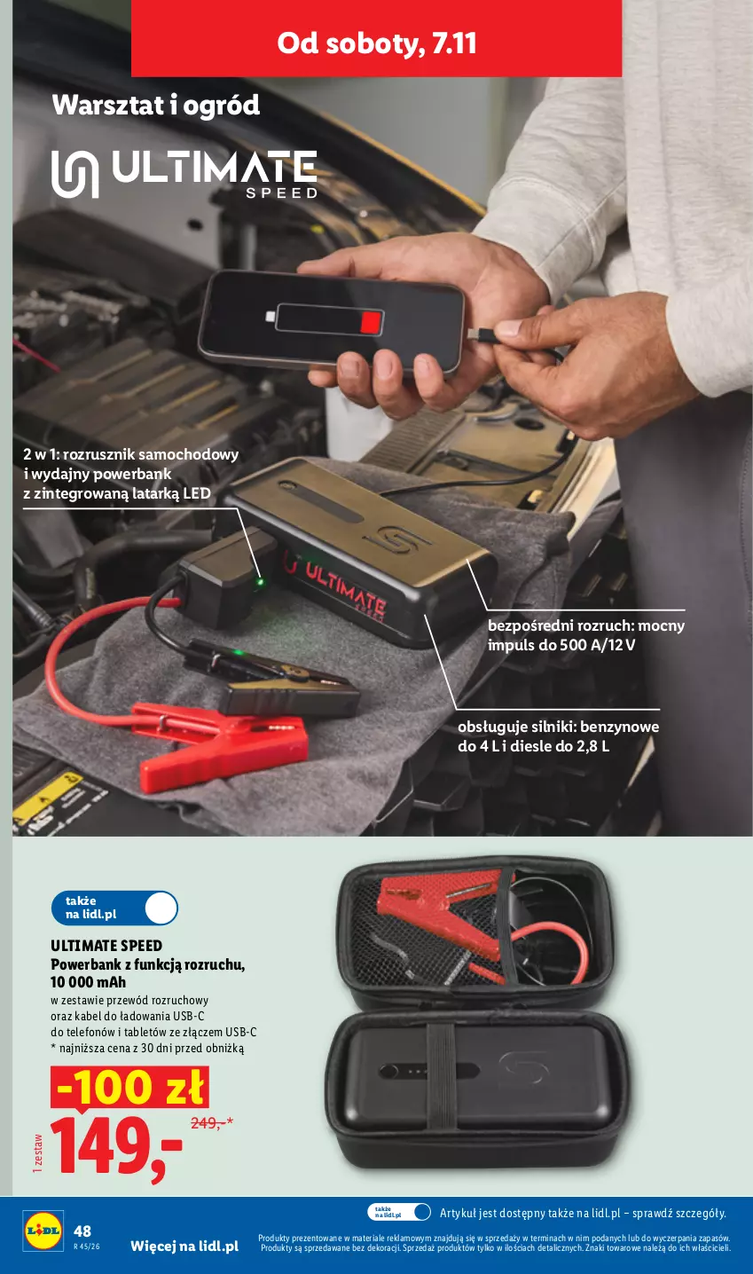 Gazetka promocyjna Lidl - Katalog - ważna 02.11 do 08.11.2026 - strona 58 - produkty: Ogród, Powerbank, Przewód, Tablet, Telefon