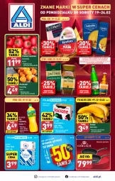 Gazetka promocyjna Aldi - Pełna oferta - Gazetka - ważna od 24.02 do 24.02.2024 - strona 1 - produkty: Piwa, Lubella, Mandarynki, Banany, Krakus, Kujawski, Gra, Cukier, Bell, Olej rzepakowy, Bella, Jacobs, Masło, Olej, Pomidory, Fa