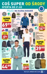 Gazetka promocyjna Aldi - Pełna oferta - Gazetka - ważna od 24.02 do 24.02.2024 - strona 35 - produkty: Por, Kurtka, Karp, T-shirt, Plecak, Dres, Wełna, Moda, Spodnie, Bluza, Spodnie dresowe, Pokrowiec, Fa
