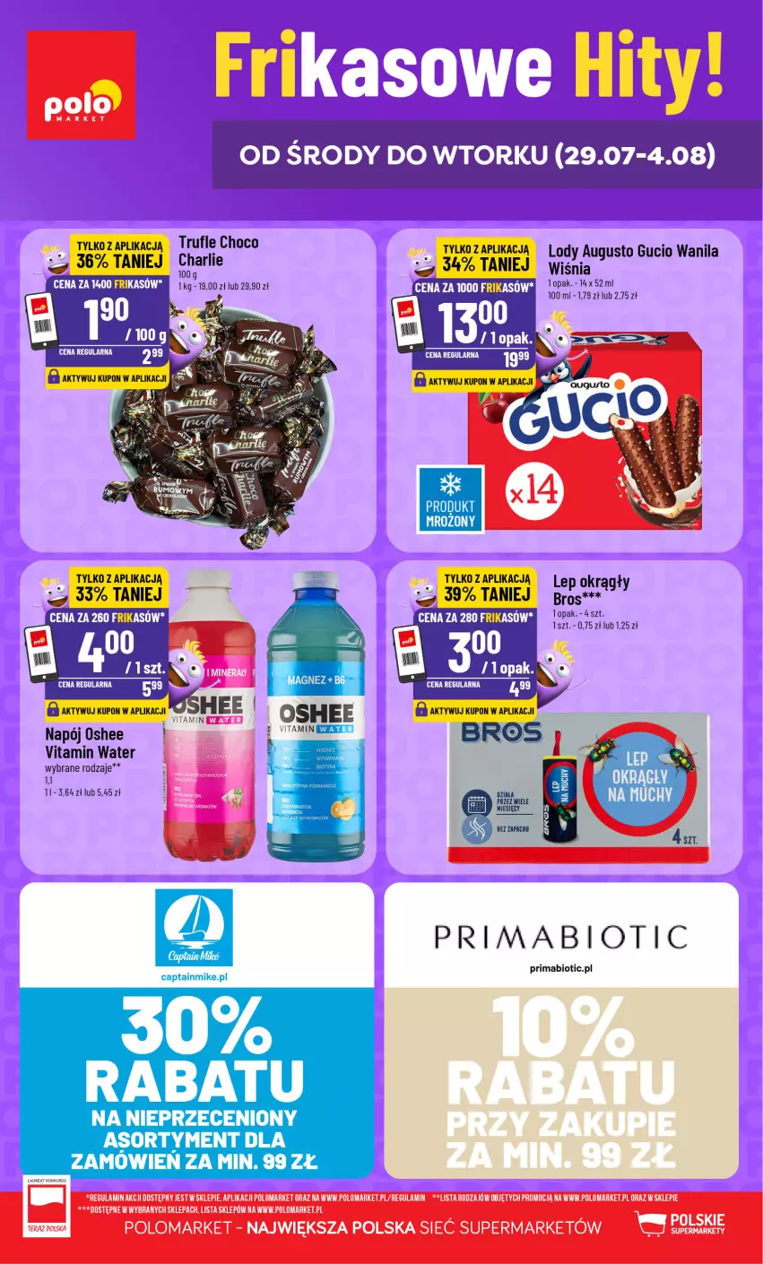 Gazetka promocyjna PoloMarket - Katalog Frikasy - ważna 29.07 do 04.08.2026 - strona 1 - produkty: Cynk, Laur, Lody, Napój, Oshee, Prima