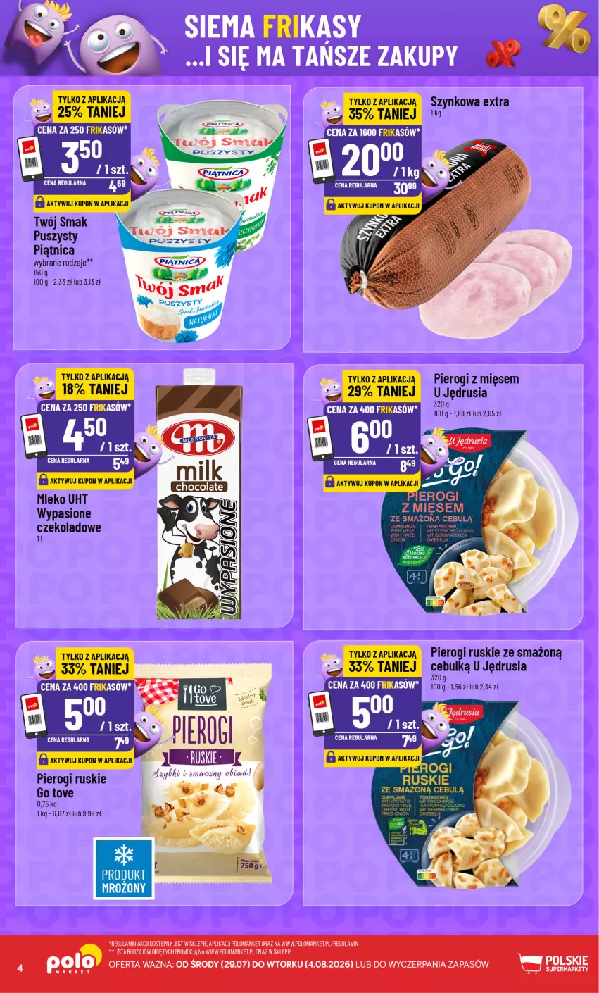 Gazetka promocyjna PoloMarket - Katalog Frikasy - ważna 29.07 do 04.08.2026 - strona 4 - produkty: Fa, Leon, Mleko, Piątnica, Pierogi, Twój Smak