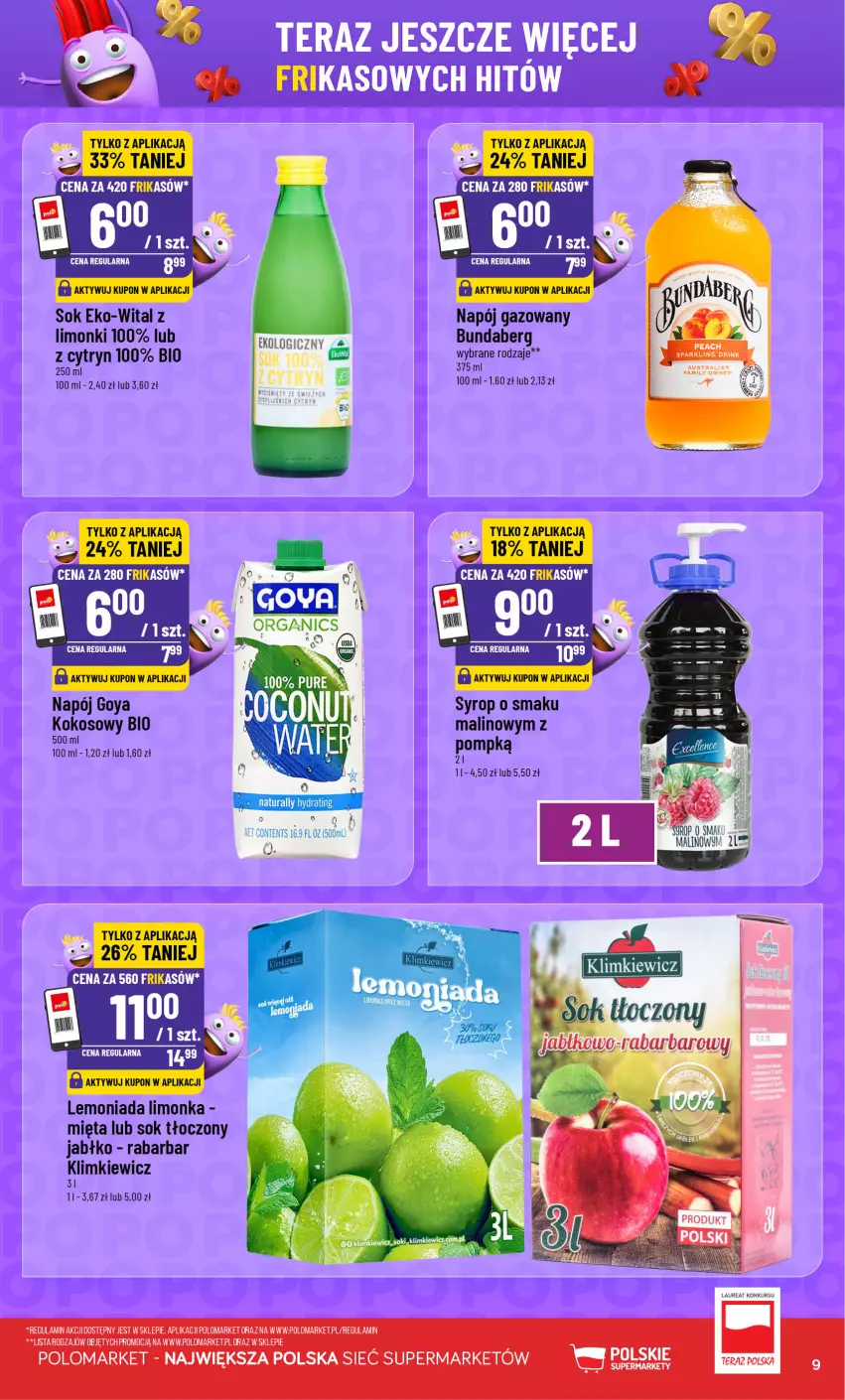 Gazetka promocyjna PoloMarket - Katalog Frikasy - ważna 29.07 do 04.08.2026 - strona 9 - produkty: Kokos, Laur, Lemoniada, Limonka, Mięta, Napój, Napój gazowany, Sok, Syrop