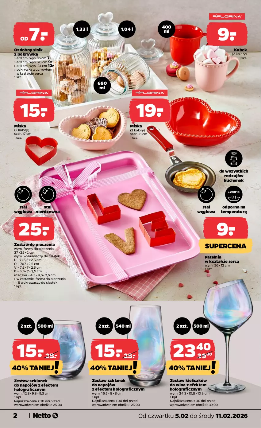 Gazetka promocyjna Netto - Od Czwartku - ważna 05.02 do 11.02.2026 - strona 2 - produkty: Forma do pieczenia, Gra, Kubek, Miska, Patelnia, Piec, Por, Ser, Stek