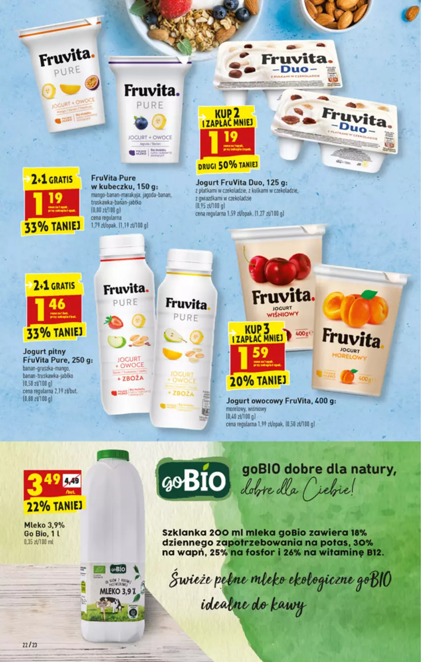 Gazetka promocyjna Biedronka - W tym tygodniu PN - ważna 12.04 do 17.04.2021 - strona 22 - produkty: Gala, Gra, Jogurt, Jogurt owocowy, Jogurt pitny, LG, Mango, Mleko, Pur, Szklanka