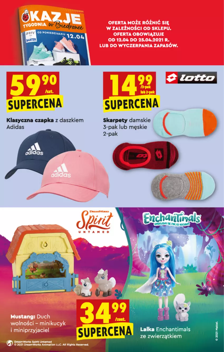 Gazetka promocyjna Biedronka - W tym tygodniu PN - ważna 12.04 do 17.04.2021 - strona 55 - produkty: Adidas, Czapka, Enchantimals, Karp, Lalka