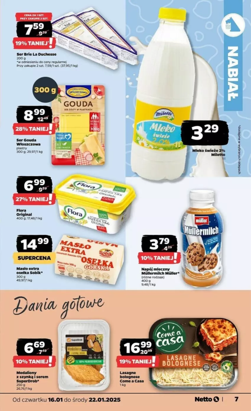 Gazetka promocyjna Netto - ważna 16.01 do 22.01.2025 - strona 16 - produkty: Brie, Gin, Mleko, Napój, Napój mleczny, Ser