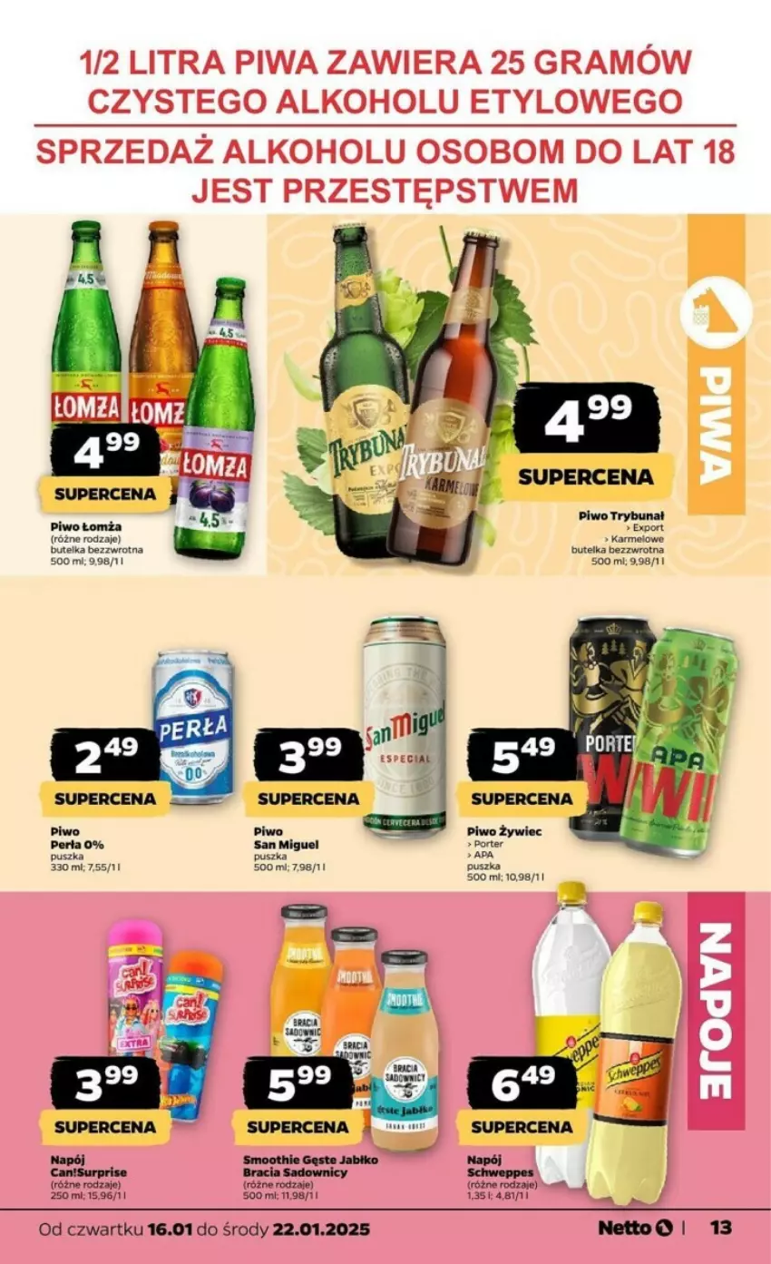 Gazetka promocyjna Netto - ważna 16.01 do 22.01.2025 - strona 5 - produkty: Napój, Perła, Piwa, Piwo, Por, Smoothie