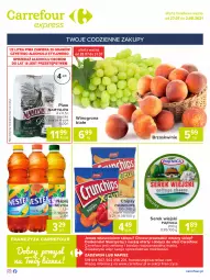 Gazetka promocyjna Carrefour - Gazetka Express - Gazetka - ważna od 02.08 do 02.08.2021 - strona 2 - produkty: Piwa, Piwo, Serek wiejski, Ser, Gra, Piątnica, Namysłów, Chipsy, Serek, Winogrona, Brzoskwinie, Crunchips, Wino, Napój, Nestea
