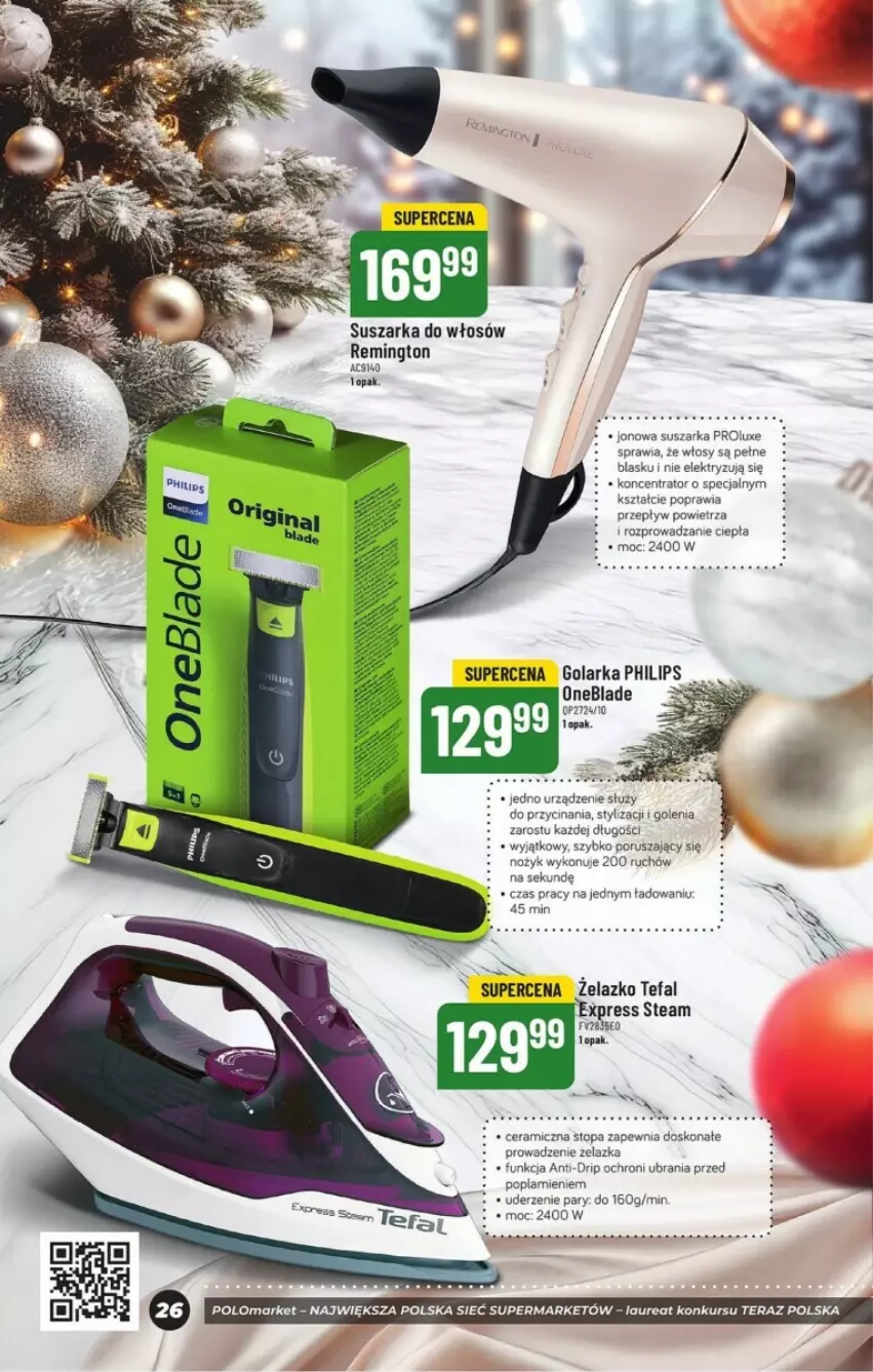 Gazetka promocyjna PoloMarket - ważna 08.11 do 24.11.2024 - strona 19 - produkty: Fa, Golarka, Noż, Philips, Por, Remington, Suszarka, Tefal, Top, Ubrania