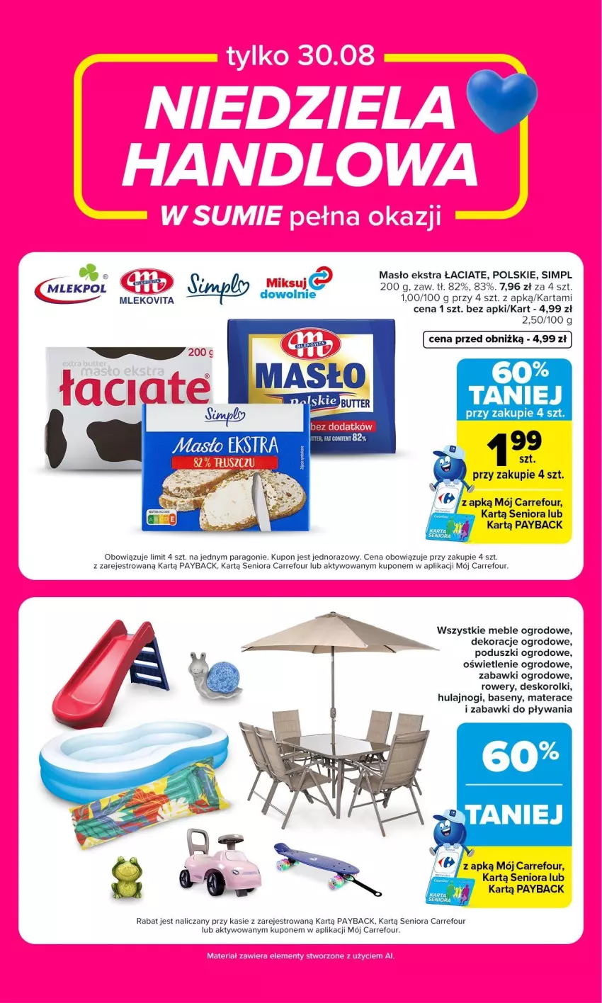 Gazetka promocyjna Carrefour - Gazetka Carrefour, Market w SUMIE od czwartku WEEKEND OKAZJI - ważna 27.08 do 30.08.2026 - strona 9 - produkty: Fa, Masło, Materac, Meble, Mleko, Mlekovita, Rolki, Rower, Tera