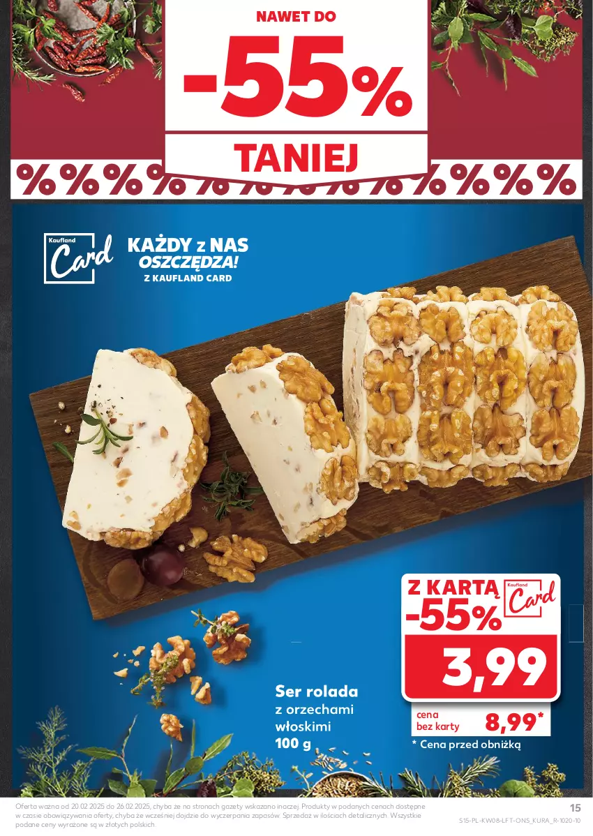 Gazetka promocyjna Kaufland - Gazetka tygodnia - ważna 20.02 do 26.02.2025 - strona 15 - produkty: Rolada, Ser