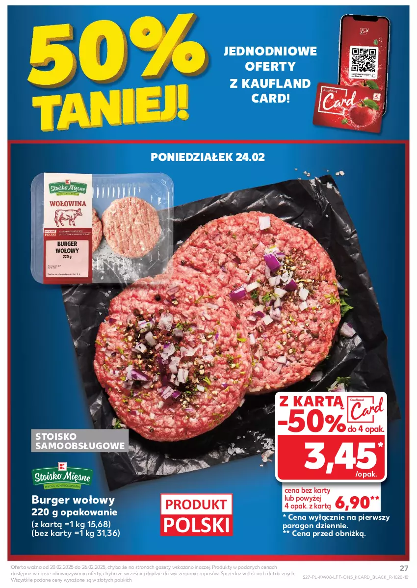 Gazetka promocyjna Kaufland - Gazetka tygodnia - ważna 20.02 do 26.02.2025 - strona 27 - produkty: Burger, Lack