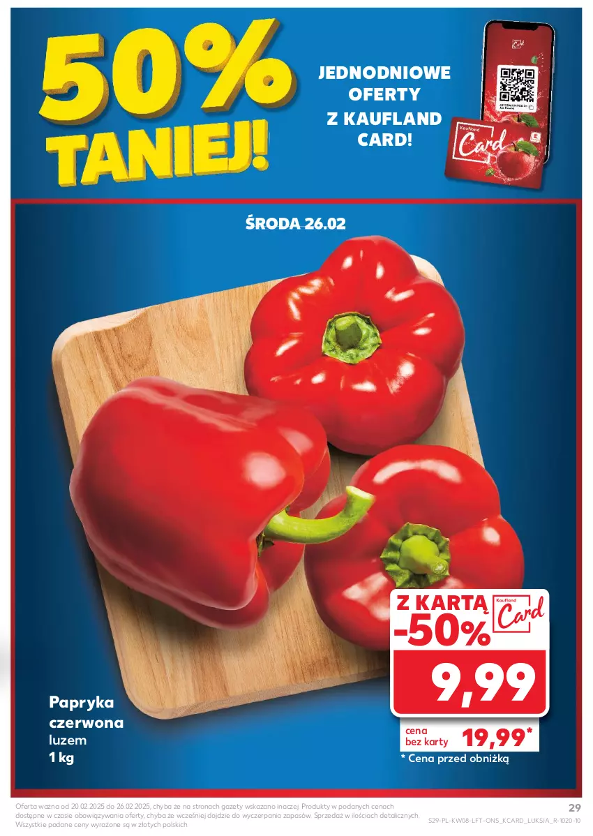 Gazetka promocyjna Kaufland - Gazetka tygodnia - ważna 20.02 do 26.02.2025 - strona 29 - produkty: Luksja, Papryka, Papryka czerwona