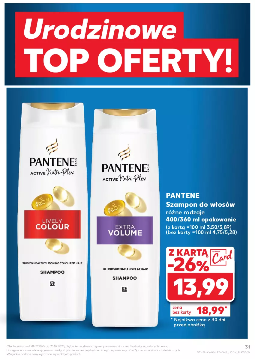 Gazetka promocyjna Kaufland - Gazetka tygodnia - ważna 20.02 do 26.02.2025 - strona 31 - produkty: Lody, Pantene, Szampon, Top