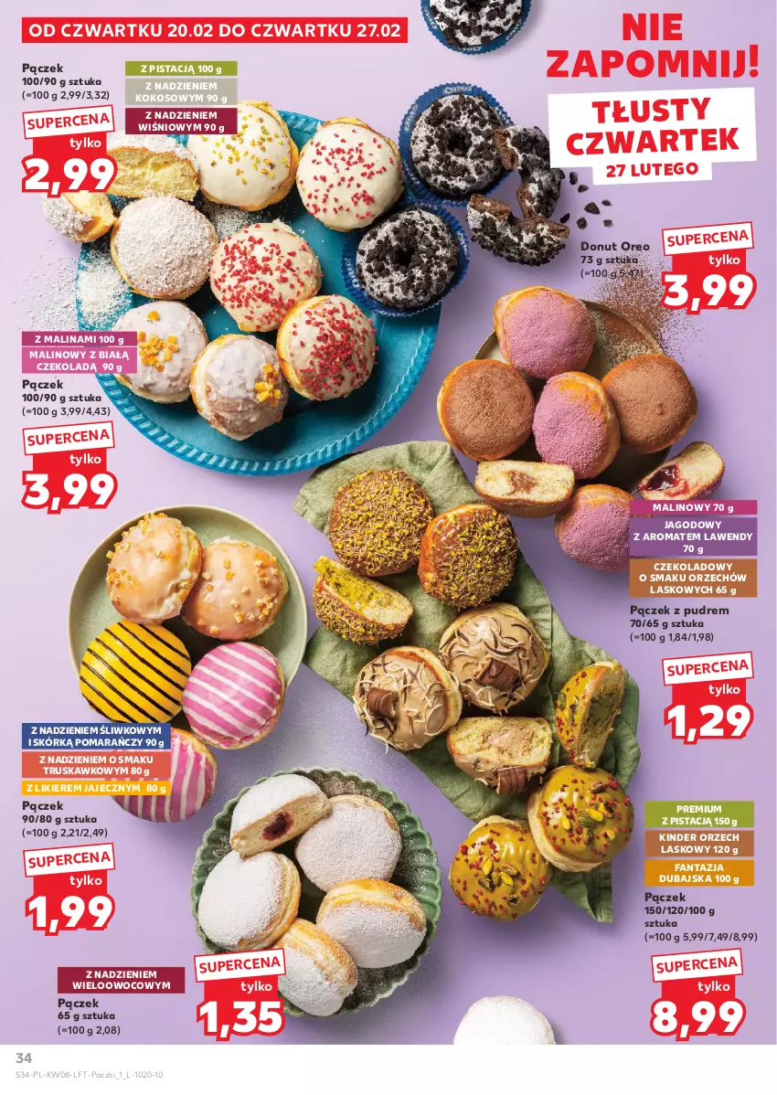 Gazetka promocyjna Kaufland - Gazetka tygodnia - ważna 20.02 do 26.02.2025 - strona 34 - produkty: Donut, Fa, Fanta, Kinder, Kokos, Likier, Oreo, Pączek