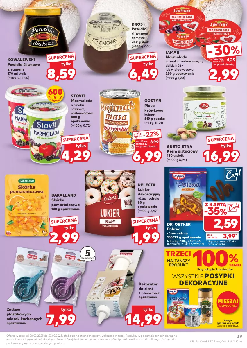 Gazetka promocyjna Kaufland - Gazetka tygodnia - ważna 20.02 do 26.02.2025 - strona 39 - produkty: Bakalland, Dekorator, Delecta, Dr. Oetker, Krem pistacjowy, Marmolada, Masa krówkowa, Mola, Róża, Rum, Waga