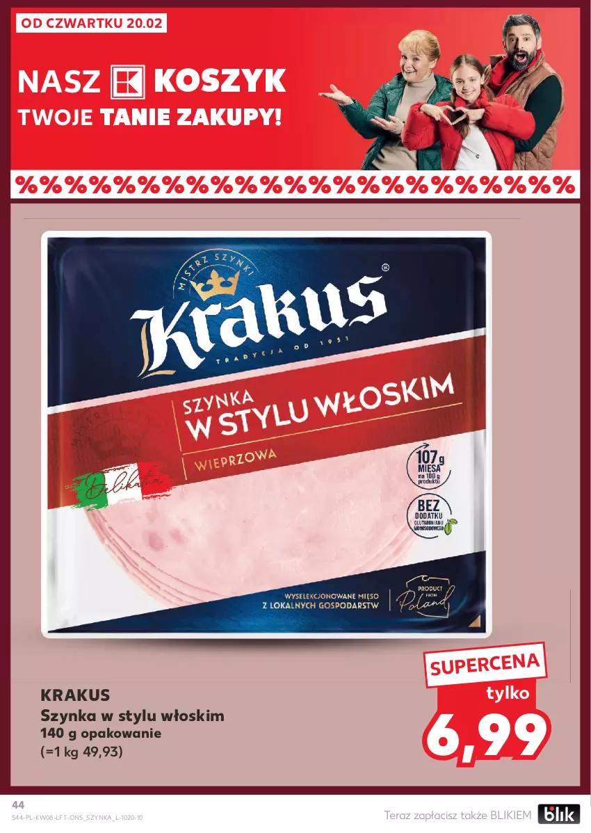 Gazetka promocyjna Kaufland - Gazetka tygodnia - ważna 20.02 do 26.02.2025 - strona 44 - produkty: Kosz, Krakus, Szynka, Tera