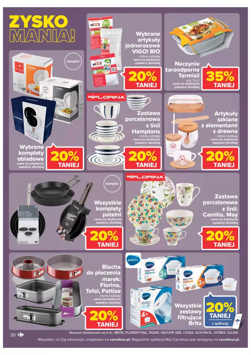 Gazetka promocyjna Carrefour - Gazetka Carrefour - ważna 28.06 do 02.07.2022 - strona 20 - produkty: Blacha do pieczenia, Brit, Brita, Klej, LG, Naczynie żaroodporne, Piec, Por