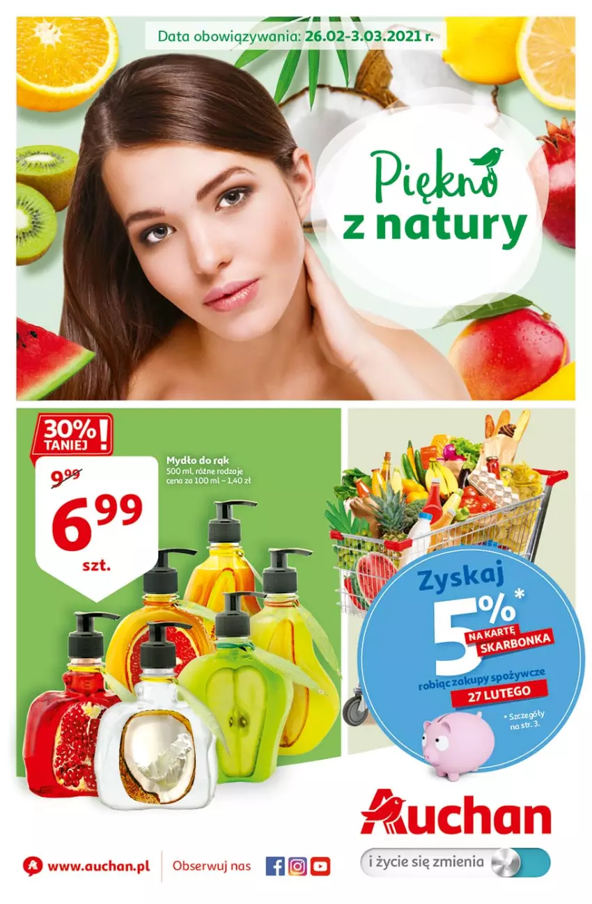 Gazetka promocyjna Auchan - Piękno z natury Hipermarkety - ważna 26.02 do 03.03.2021 - strona 1 - produkty: Ser
