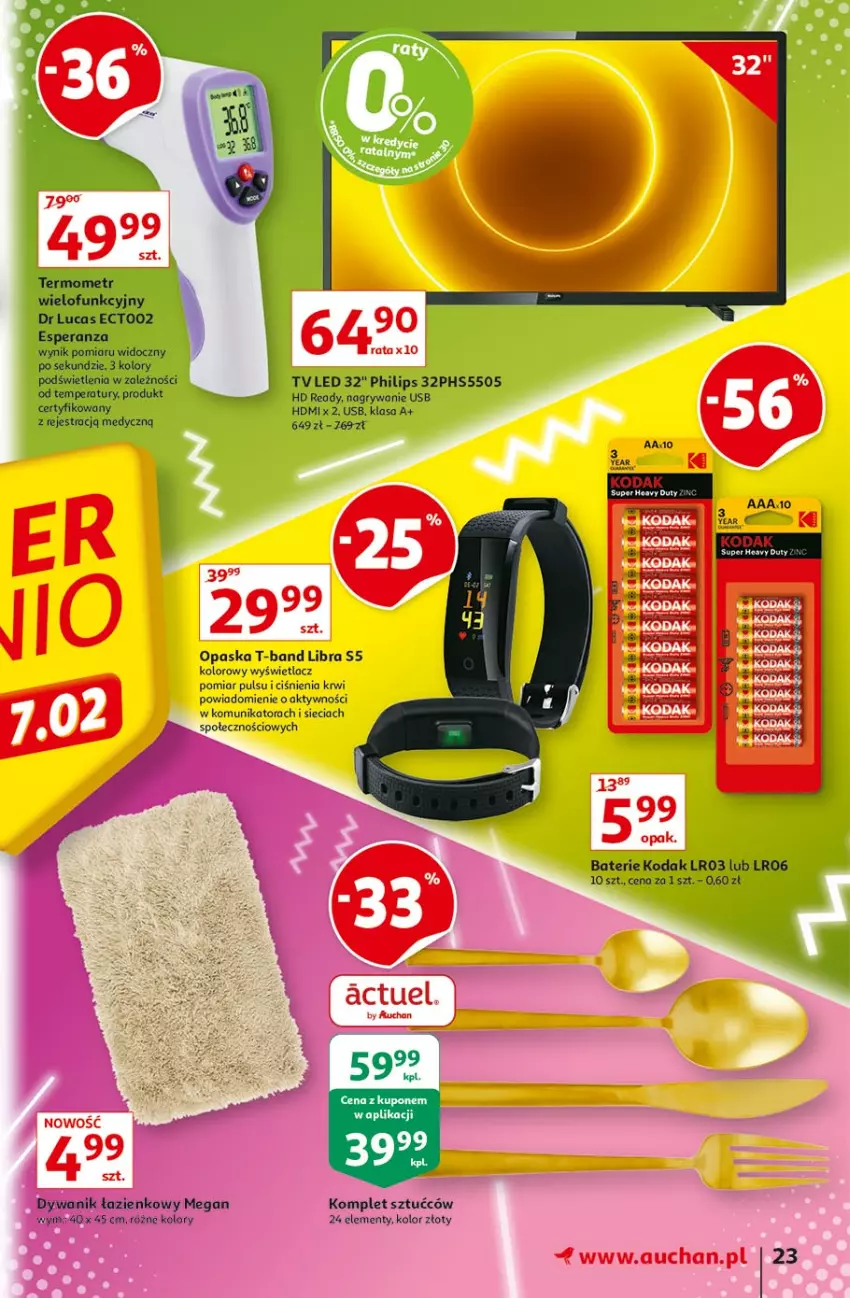 Gazetka promocyjna Auchan - Piękno z natury Hipermarkety - ważna 26.02 do 03.03.2021 - strona 23 - produkty: Dywan, Dywanik, Dywanik łazienkowy, Opaska