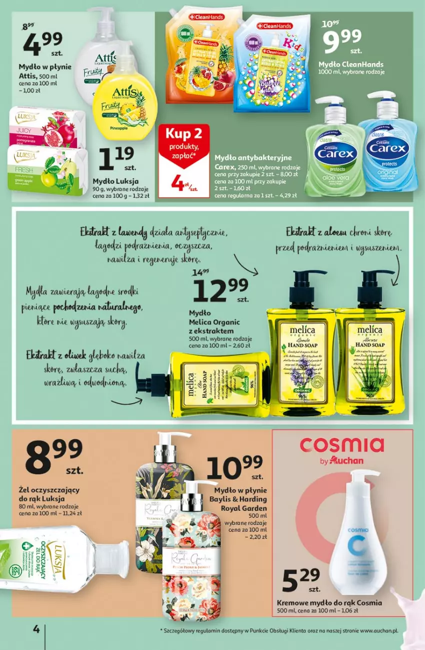 Gazetka promocyjna Auchan - Piękno z natury Hipermarkety - ważna 26.02 do 03.03.2021 - strona 4 - produkty: Fa, Luksja, Mydło, Mydło w płynie, Por