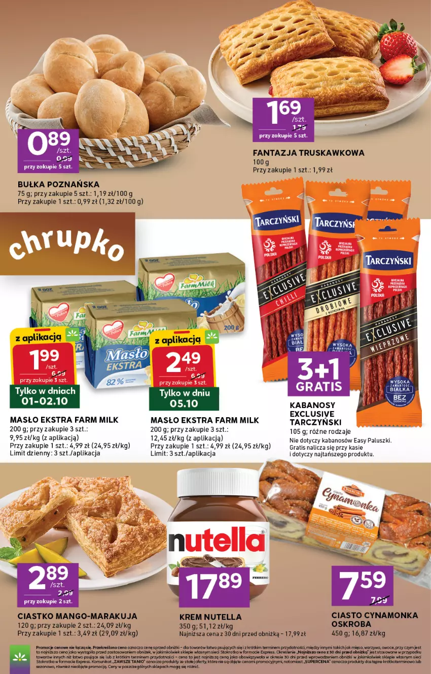 Gazetka promocyjna Stokrotka - Express - ważna 01.10 do 07.10.2026 - strona 3 - produkty: Bułka, EPEE, Fa, Fanta, Mango, Mięso, Nutella, Owoce, Warzywa